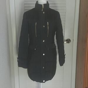 A.N.A Black Long Sleeve Puffer Coat S Winter Minimalist Winter Outdoor Cabincore